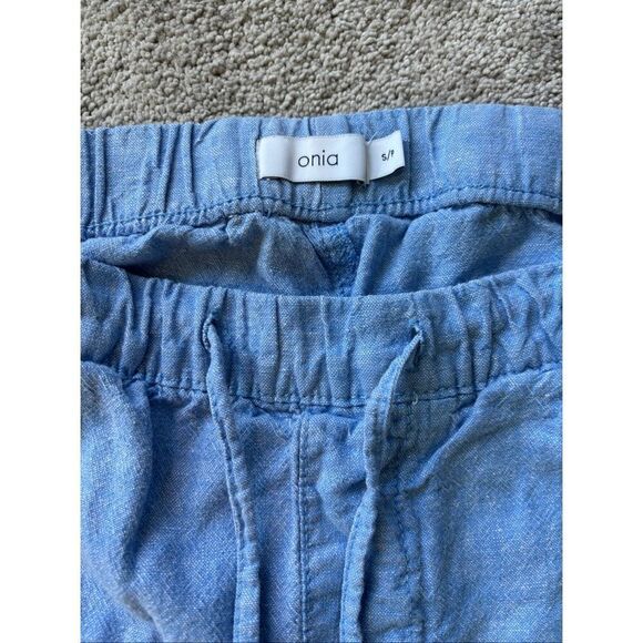 NWOT ONIA linen blend drawstring women’s pant, Small $178 D7 - Picture 4 of 7